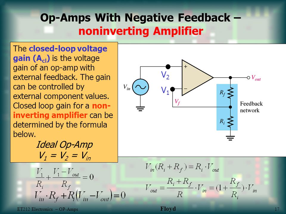 non ideal non investing amplifier gain compression